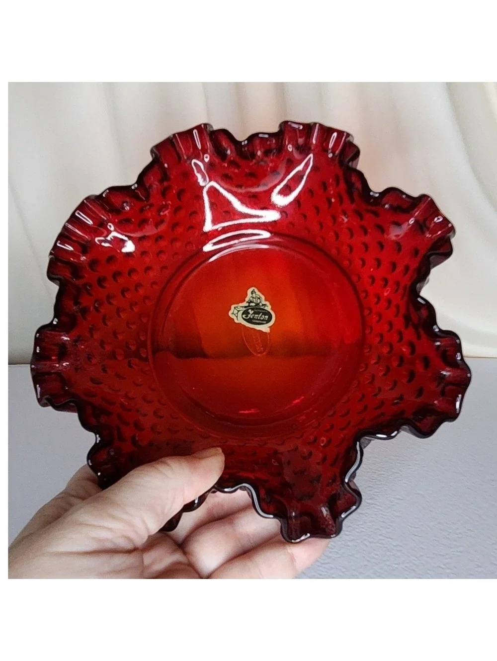 Fenton ruby hobnail